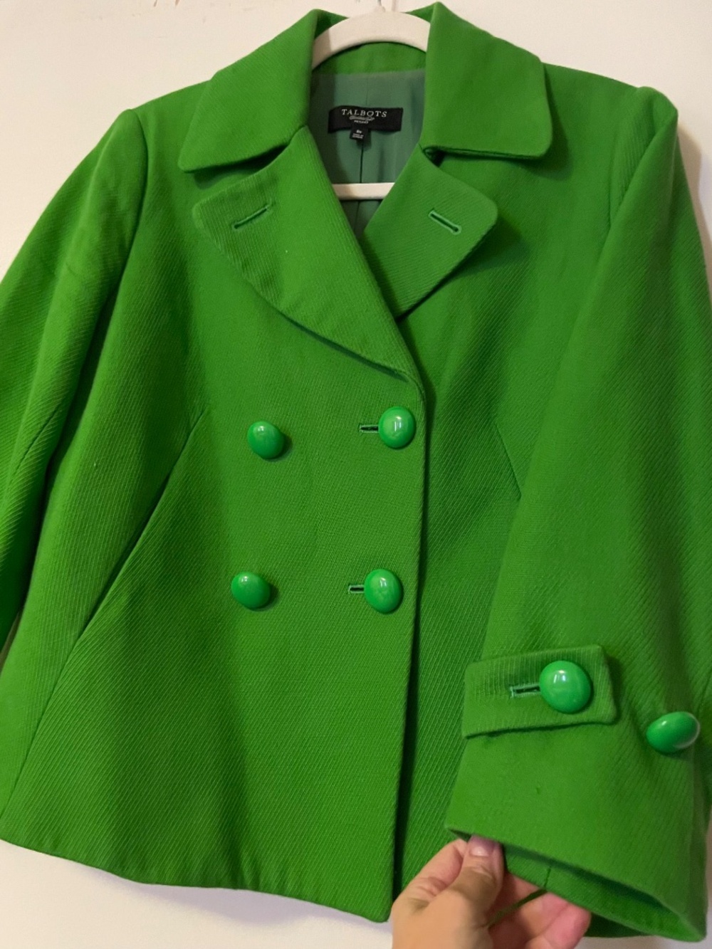 Talbots Green Peacoat Blazer - 8P - Picture 3 of 8